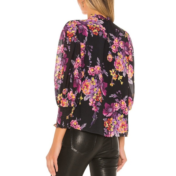 Amanda Uprichard Helene top in Evening Blossom - Picture 5 of 7